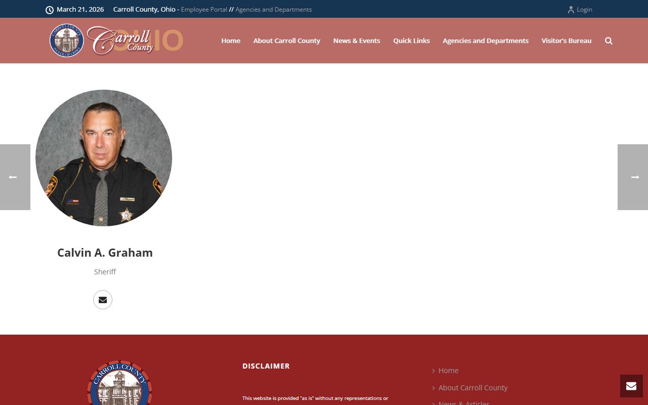 Carroll County Sheriff's Office website for arrest records