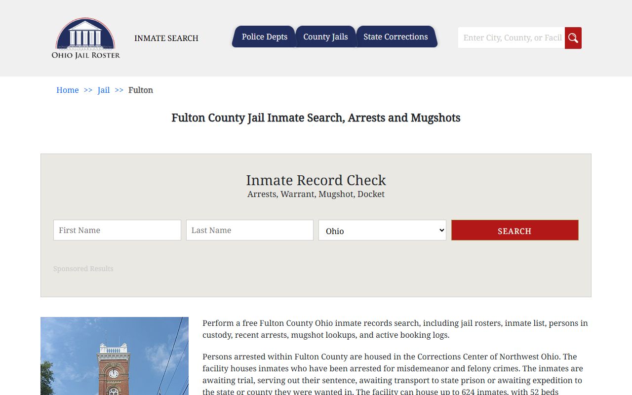 Fulton County jail inmate roster for arrest records search