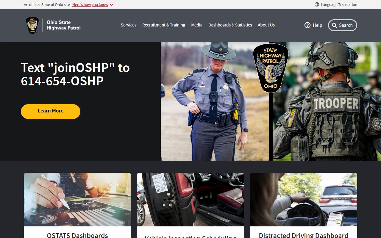 Ohio State Highway Patrol website for arrest records and incident reports